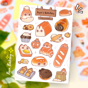 Bun Bakery | Holographic Sticker Sheet