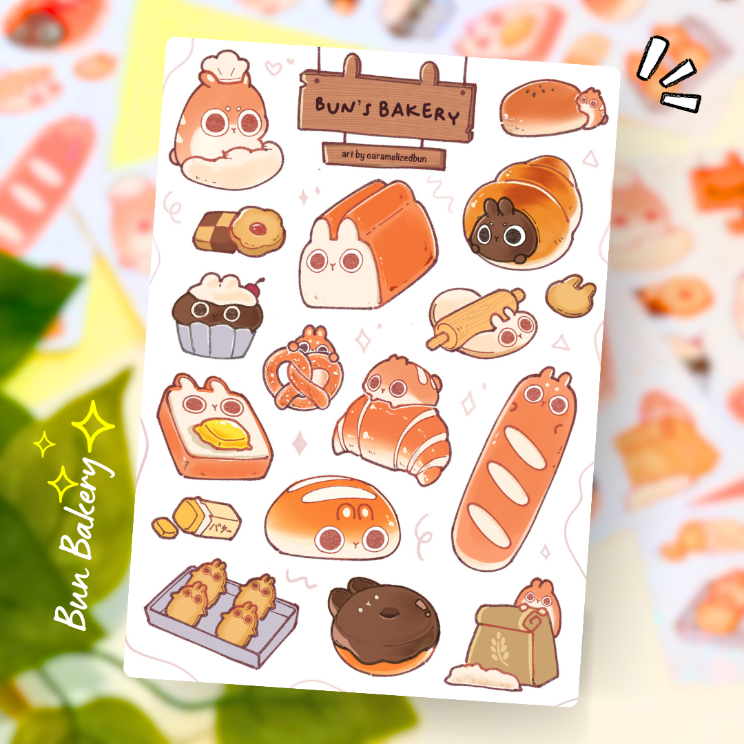 Bun Bakery Sticker Sheet