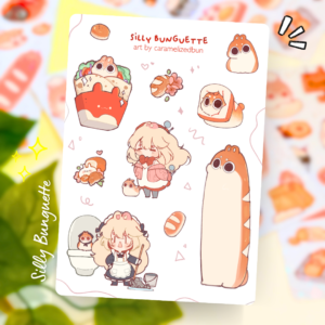 Silly Bunguette | Holographic Sticker Sheet