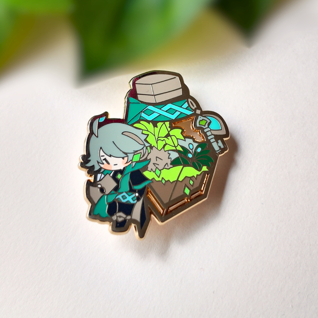 Genshin Impact Terrarium Pins | Alhaitham