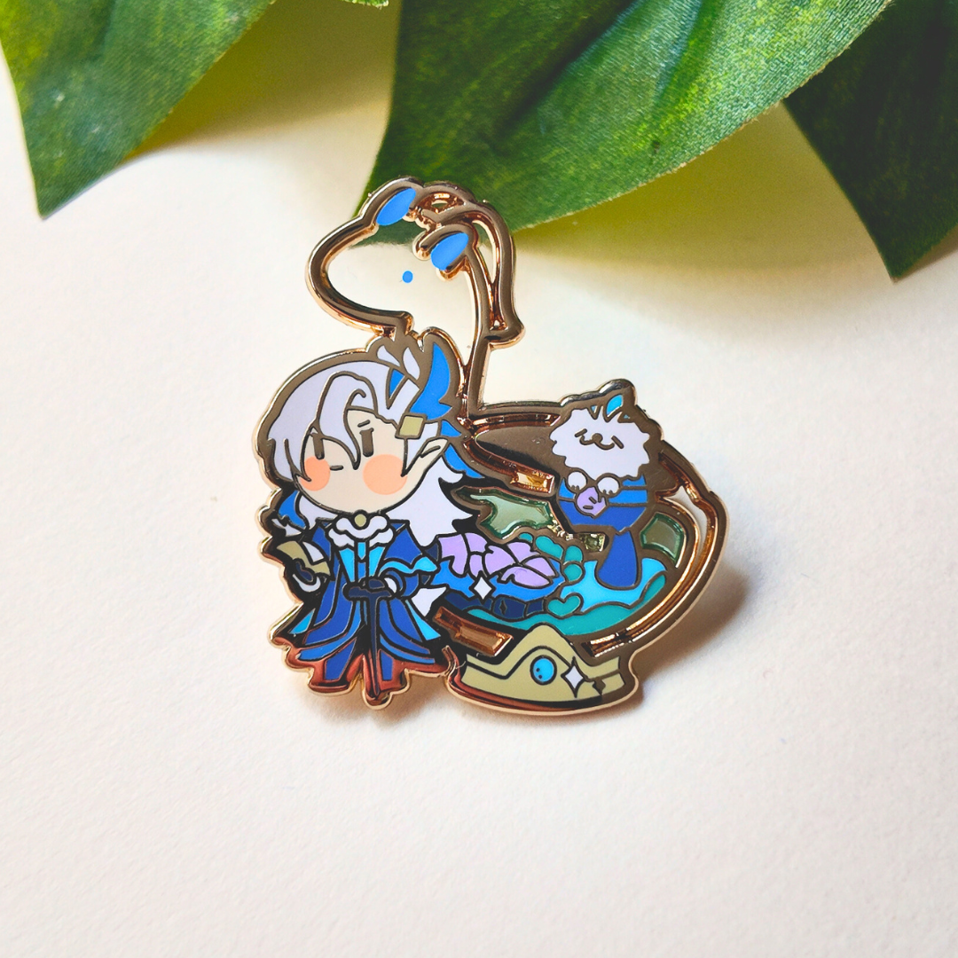 Genshin Impact Terrarium Pins | Neuvillette