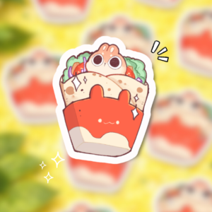 Bun Kebab | Die Cut Holographic Sticker