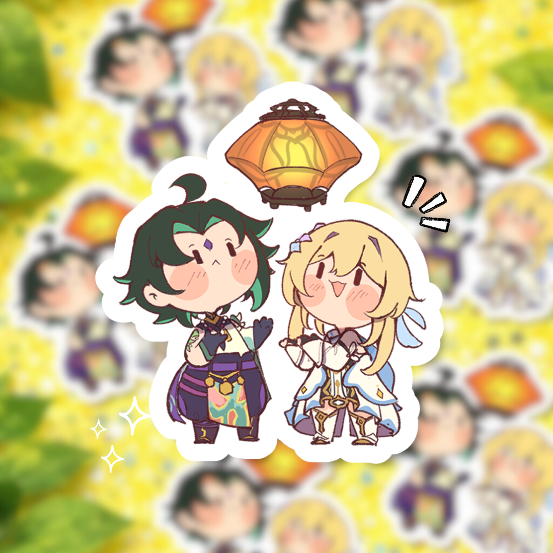 XiaoLumi Lantern Rite Date | Die Cut Holographic Sticker