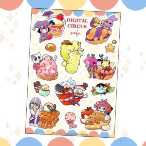 Digital Circus Cafe Sticker Sheet