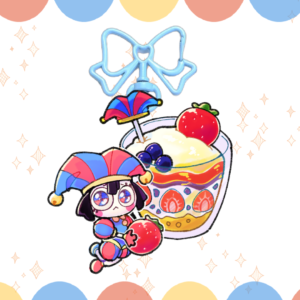 Digital Circus Cafe Epoxy Acrylic Keychain | Pomni